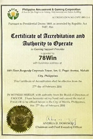 Giấy Phép 78Win