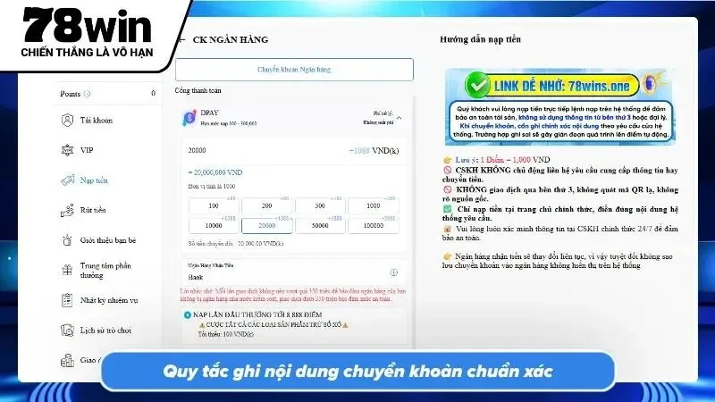 Tuyệt đối tuân thủ cú pháp để luồng tiền không bị treo trên hệ thống